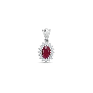 Tatyanah Natural Ruby Pendant Necklace