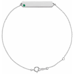 Rossa Emerald Bezel Set Gemstone Bracelet