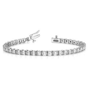 Rayanne 3.00 - 5.00 Carat Natural Diamond Round cut Bar Set  Tennis Bracelet