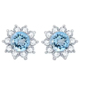 SE17226 1.00 Carat Aquamarine Round cut 