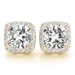 Eudora Natural Diamond Yellow Gold Halo