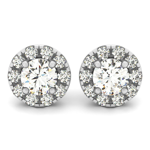 Evia Natural Diamond Yellow Gold Halo
