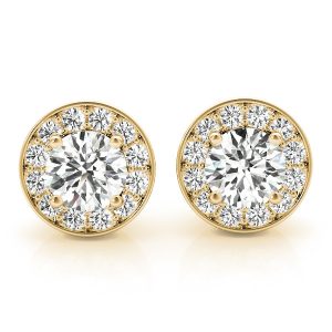 Eliise Natural Diamond Yellow Gold Halo
