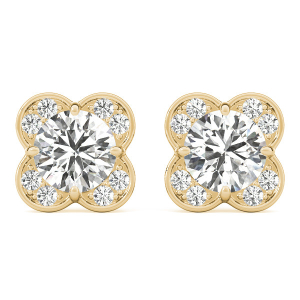 Estere Natural Diamond Yellow Gold Halo