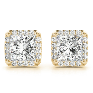 Edda Natural Diamond Yellow Gold Halo
