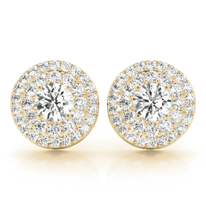 Elna Natural Diamond Yellow Gold Halo