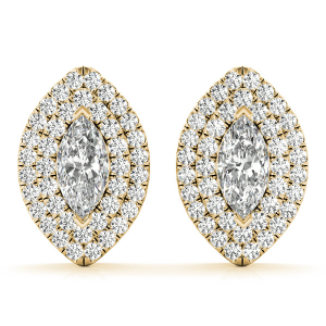 Eui Natural Diamond Yellow Gold Halo
