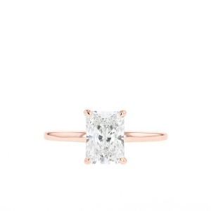  Chante Natural Rose Gold 4 Prong Solitaire Diamond Ring