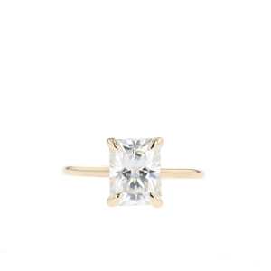  Chante Natural Yellow Gold 4 Prong Solitaire Diamond Ring