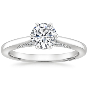 Claris Lab-Created Diamond 6 Prong Side Stone Engagement Ring