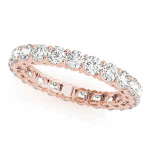 Emmanuella Natural Rose Gold 4 Prong Eternity Diamond Ring