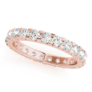 Elli Natural Rose Gold French Pave set Eternity Diamond Ring