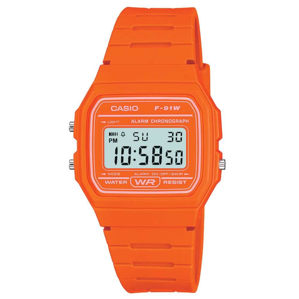 Classic Digital Watch - Vibrant Orange