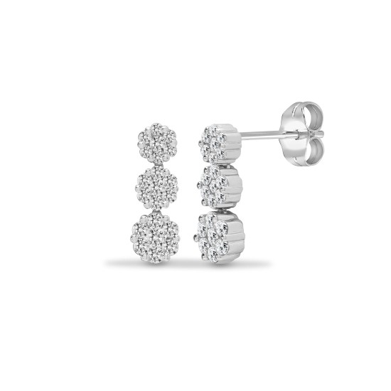 Kotihoma Natural Pave Set  Diamond Earrings