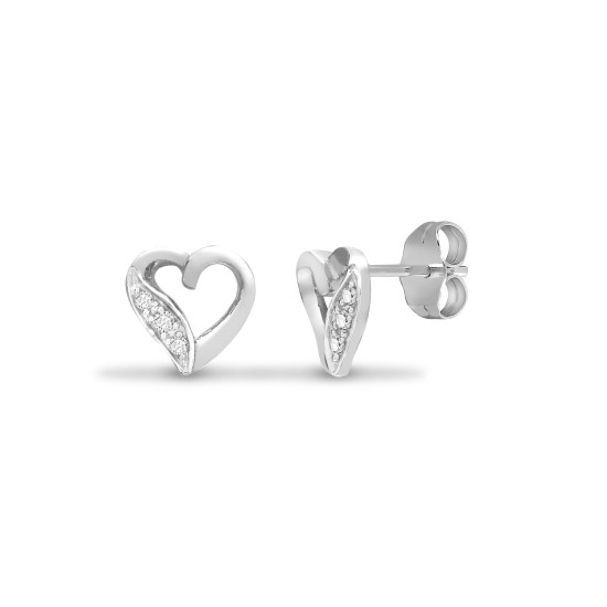 Kathi Natural Pave Set  Diamond Earrings