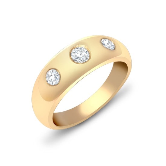 Abell Natural Diamond Bezel  Wedding Ring