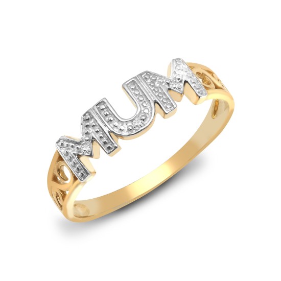 0.02 Ct Natural Round Cut Thalia  Diamond Rings in 9K White Gold
