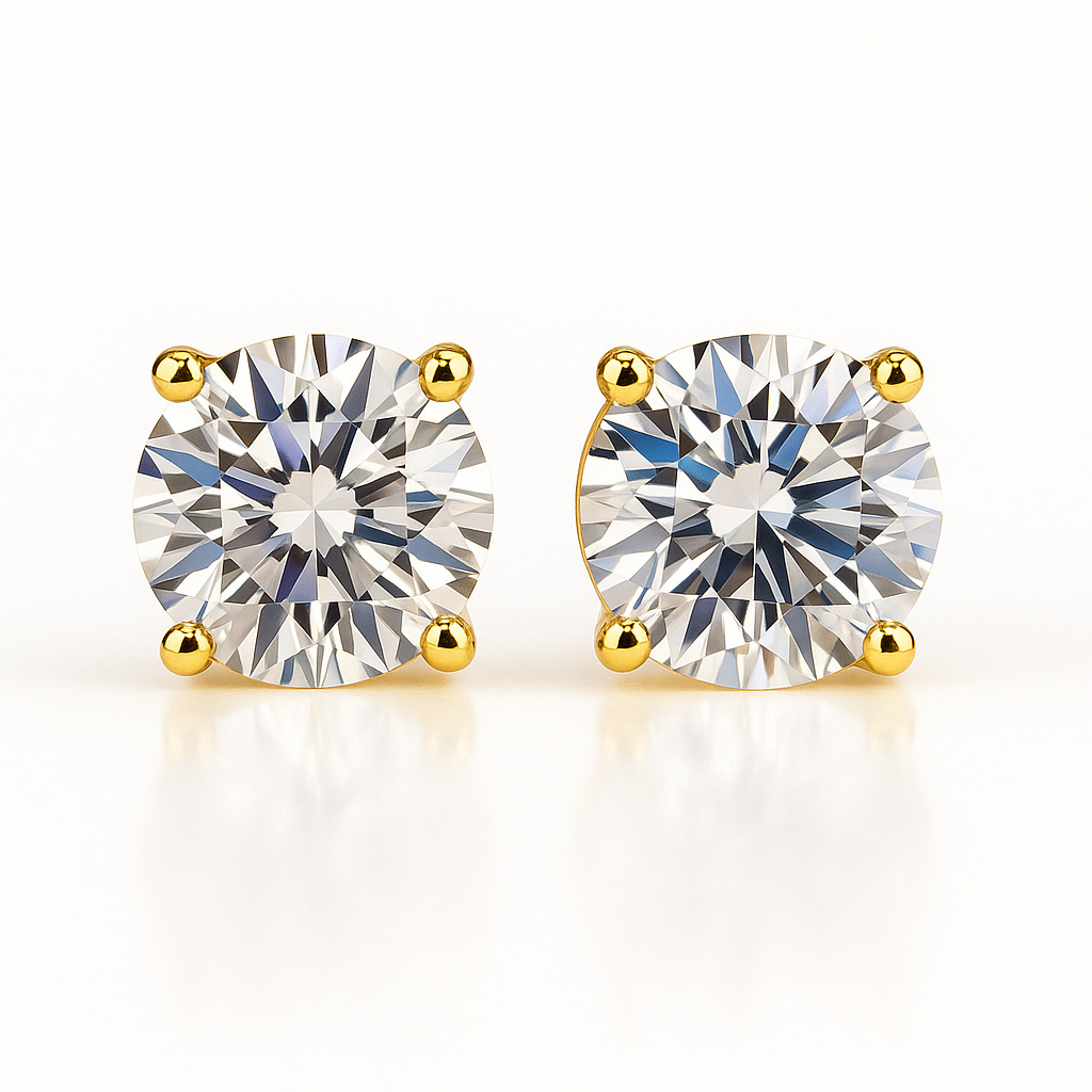 Ramo Natural 4 Claw Diamond Earrings
