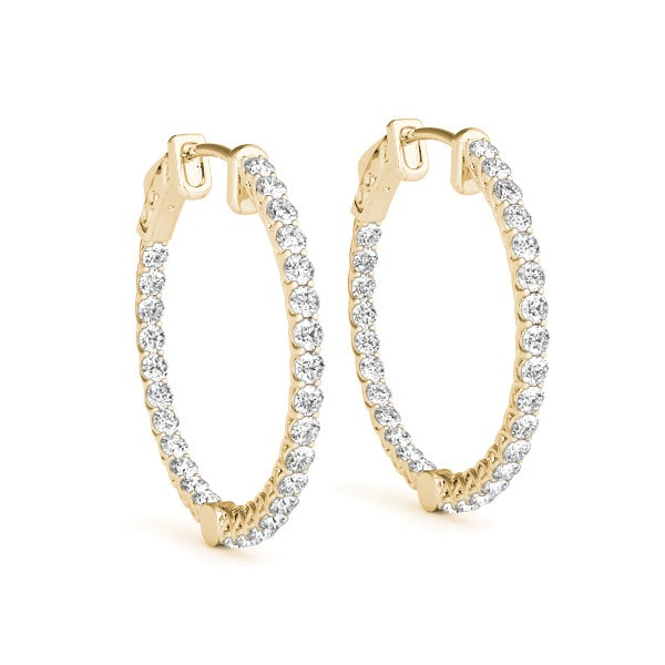Kassie Natural 4 Claw Set Diamond Earrings