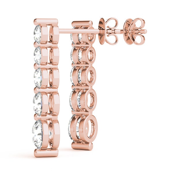 Lyneya Natural Prong Set  Diamond Earrings