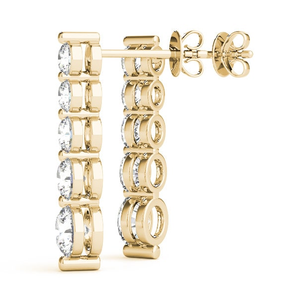 Lyneya Natural Prong Set  Diamond Earrings