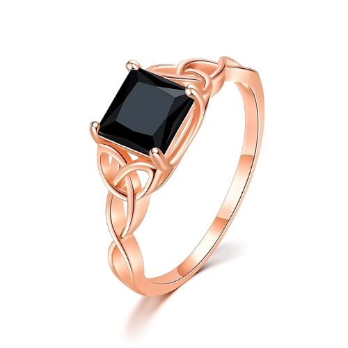 Sharron Black 4 Prong Diamond Ring