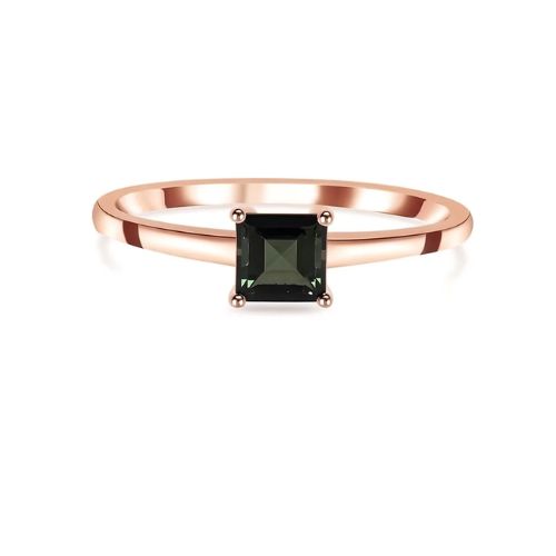 Fencya Black 4 Prong Diamond Ring