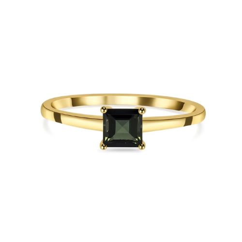 Fencya Black 4 Prong Diamond Ring