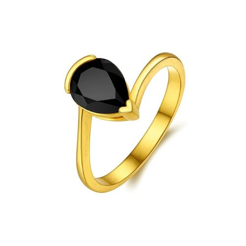 Fenclin Black V Prong  Diamond Ring