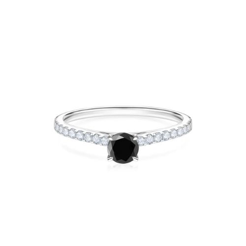 Fencilla Black 4 Prong Diamond Ring