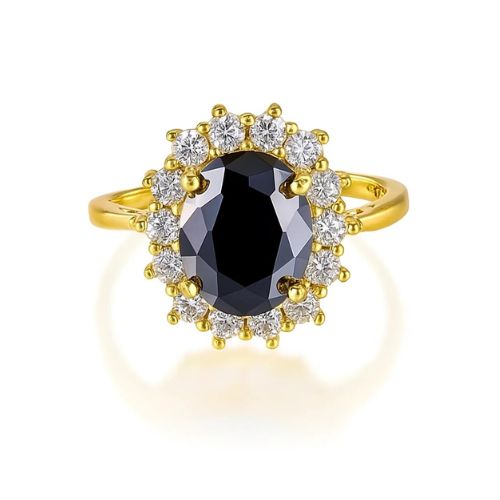 bencilla Black 4 Prong Diamond Ring