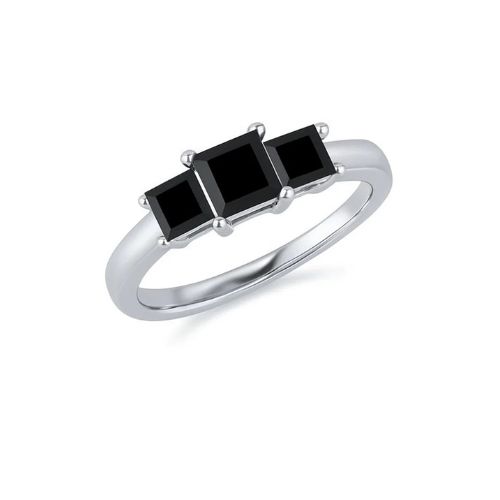 Feronas Black 4 Prong Diamond Ring
