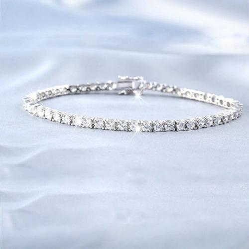 3 Ct Round Cut Starlet  in 9K White Gold