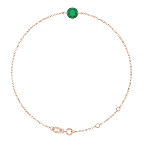 Rosalynd Emerald Claw Set  Diamond Bracelet