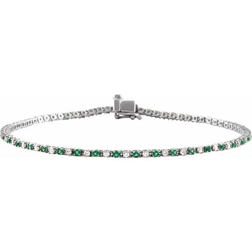 Raychel 1.42 Carat Emerald 4 Prong  Diamond Bracelet