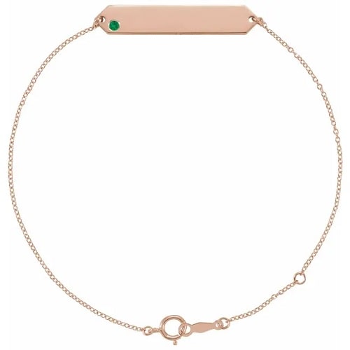 Rossa Emerald Bezel Set  Diamond Bracelet