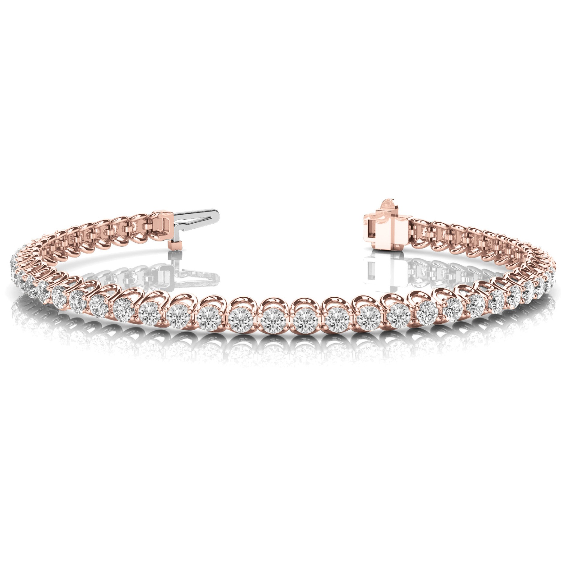 Prue Natural 4 Prong  Diamond Bracelet