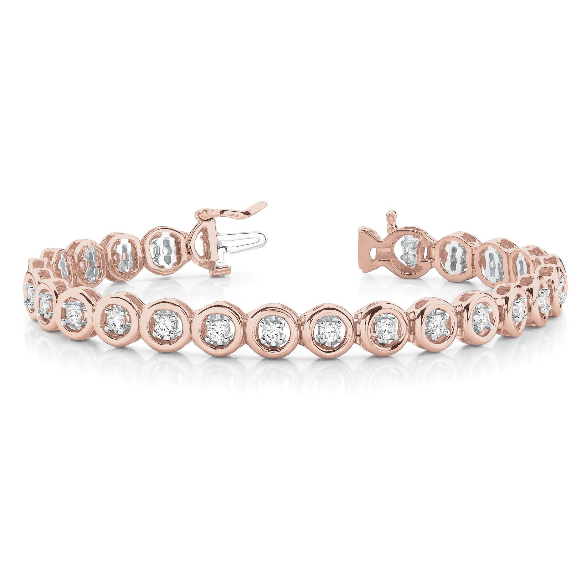 Posey Natural 4 Prong  Diamond Bracelet