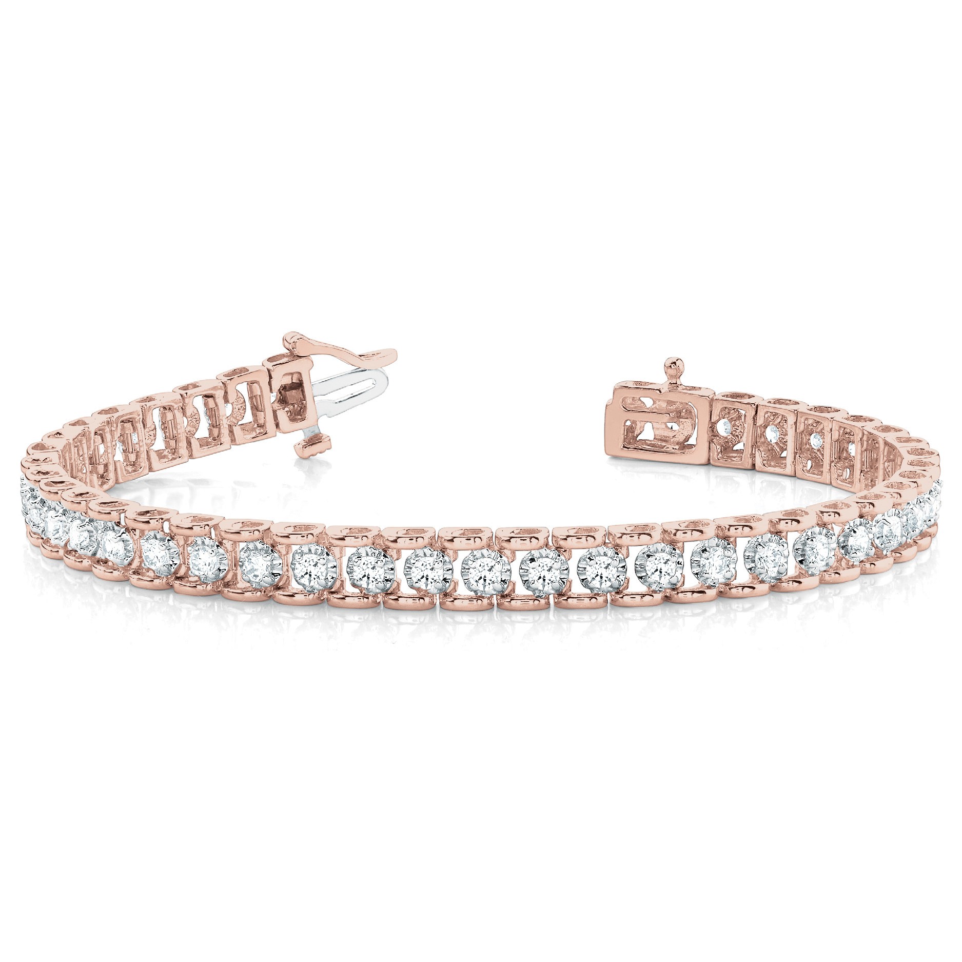 Perrie Natural 4 Prong  Diamond Bracelet