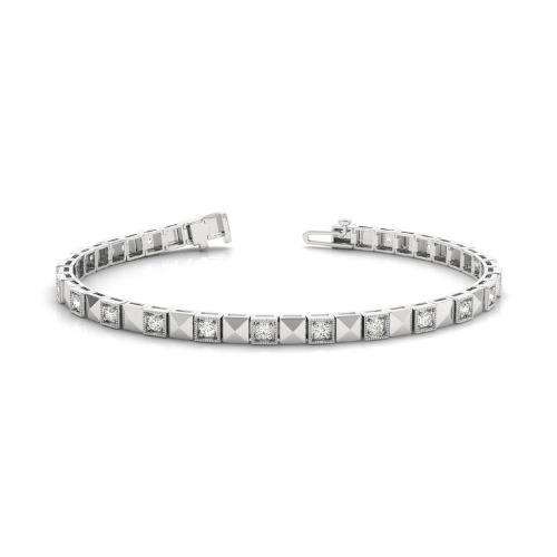Pearlie Natural 4 Prong  Diamond Bracelet