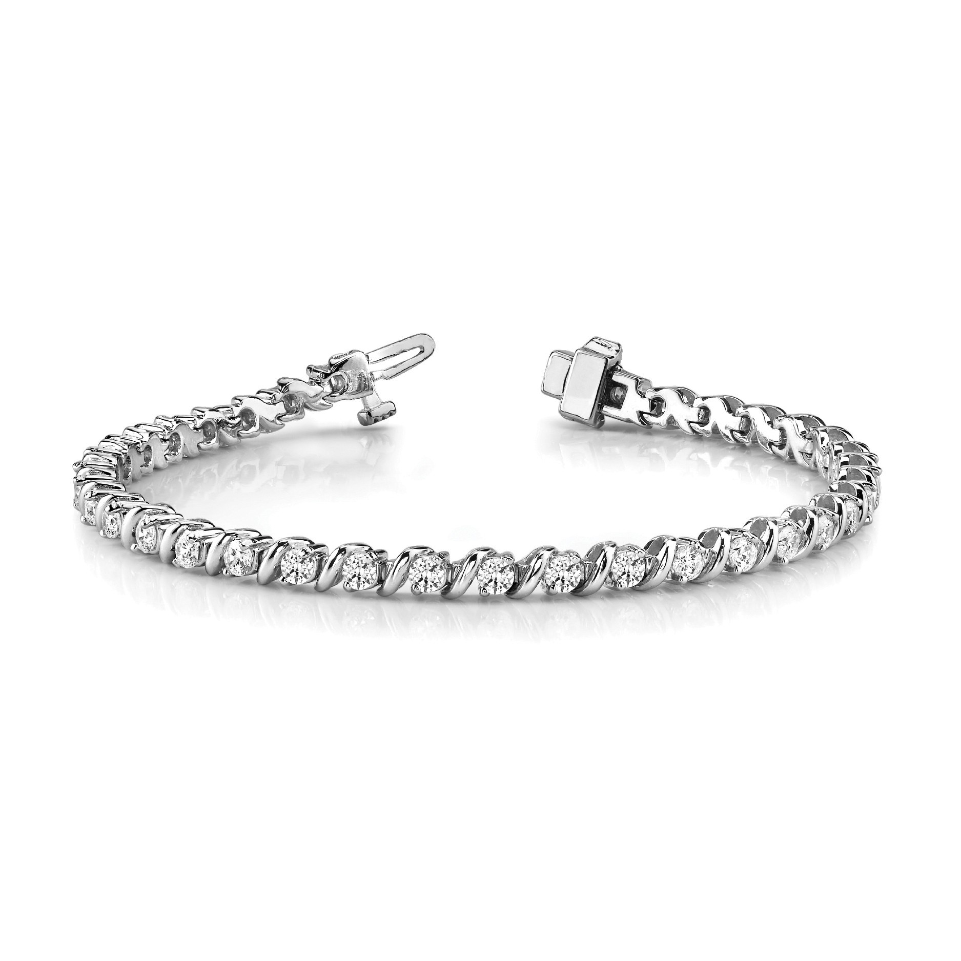 Prynne Lab-Created S Link  Diamond Bracelet