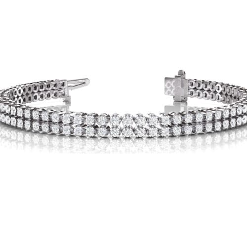 Staniue Natural 4 Claw Set  Diamond Bracelet