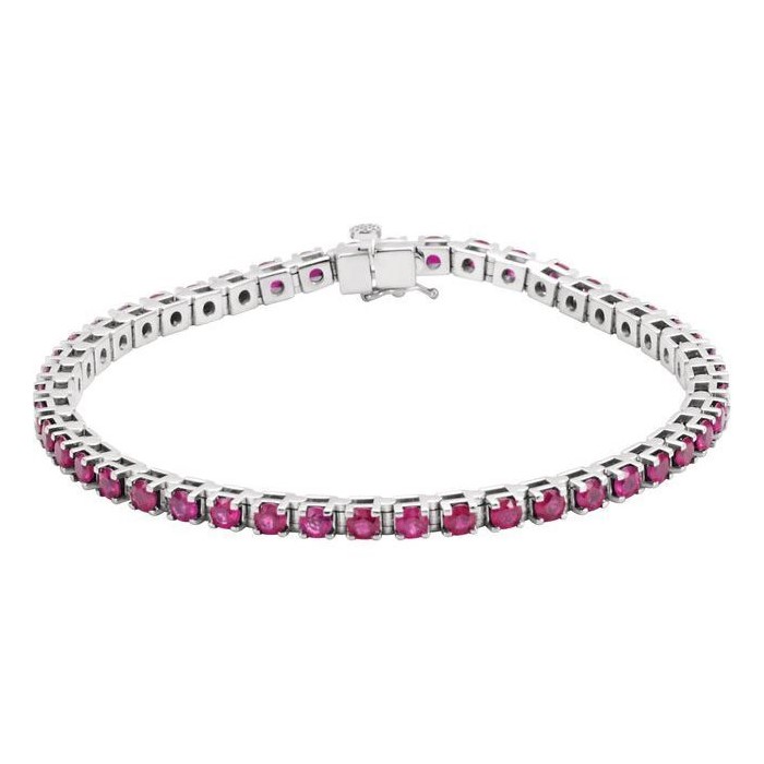 Trinesha 7.00 Carat Natural Ruby  Diamond Bracelet