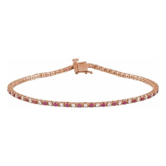Tannaz Lab Grown Ruby  Diamond Bracelet