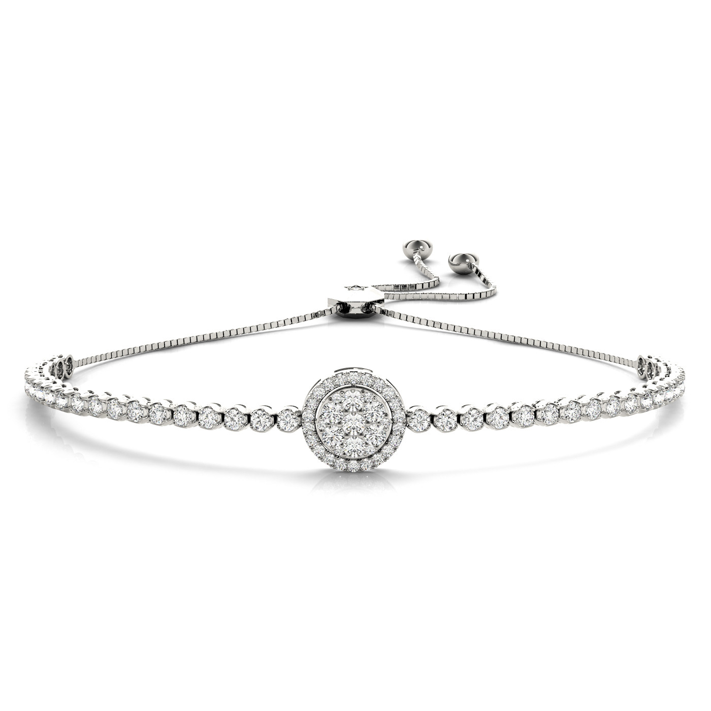 Patalin 1.70 Carat Natural 4 Prong  Diamond Bracelet