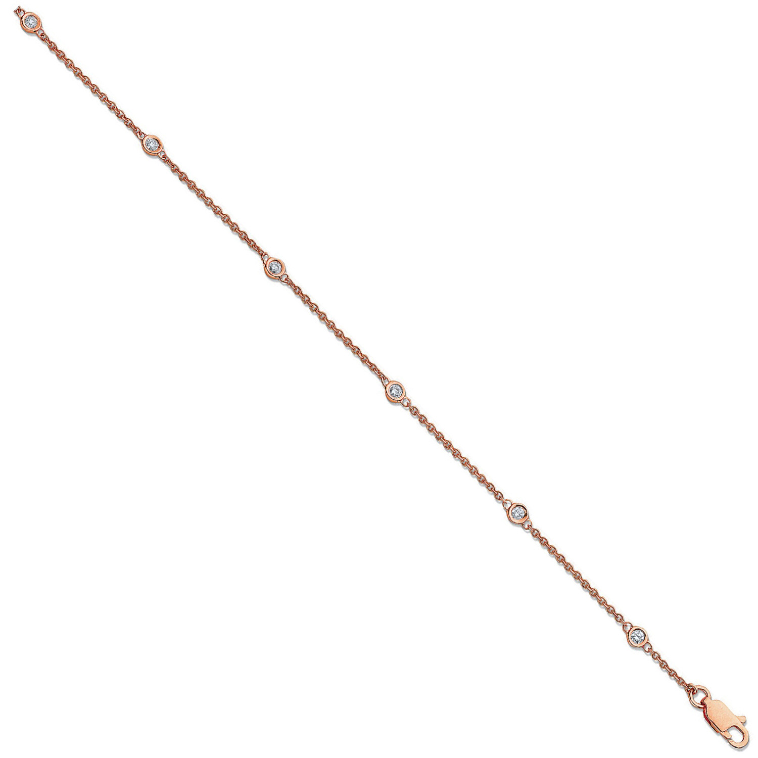 Tahesha Lab-Created Bezel Set  Diamond Bracelet
