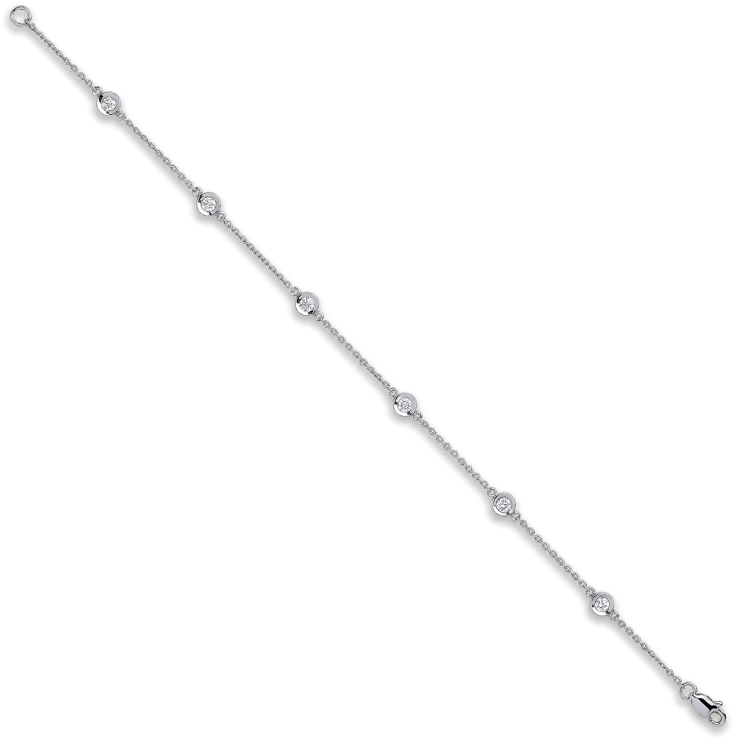 Tahesha Lab-Created Bezel Set  Diamond Bracelet