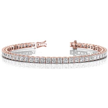 Petal Natural 4 Prong  Diamond Bracelet