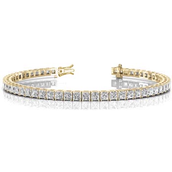 Petal Natural 4 Prong  Diamond Bracelet