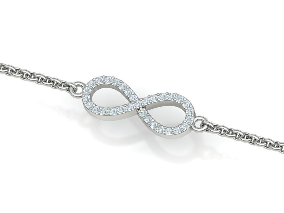 0.15 Carat Natural Round Infinity Style Designer Diamond Pendant